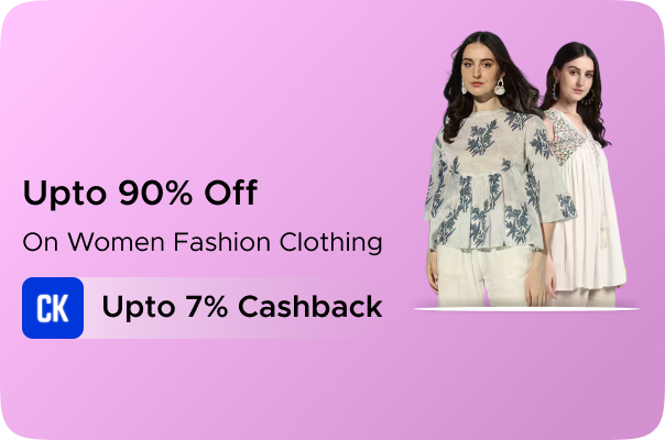 Ajio: Upto 90% Off on Women Fashion Clothing + Upto 7%  CashKaro Cashback